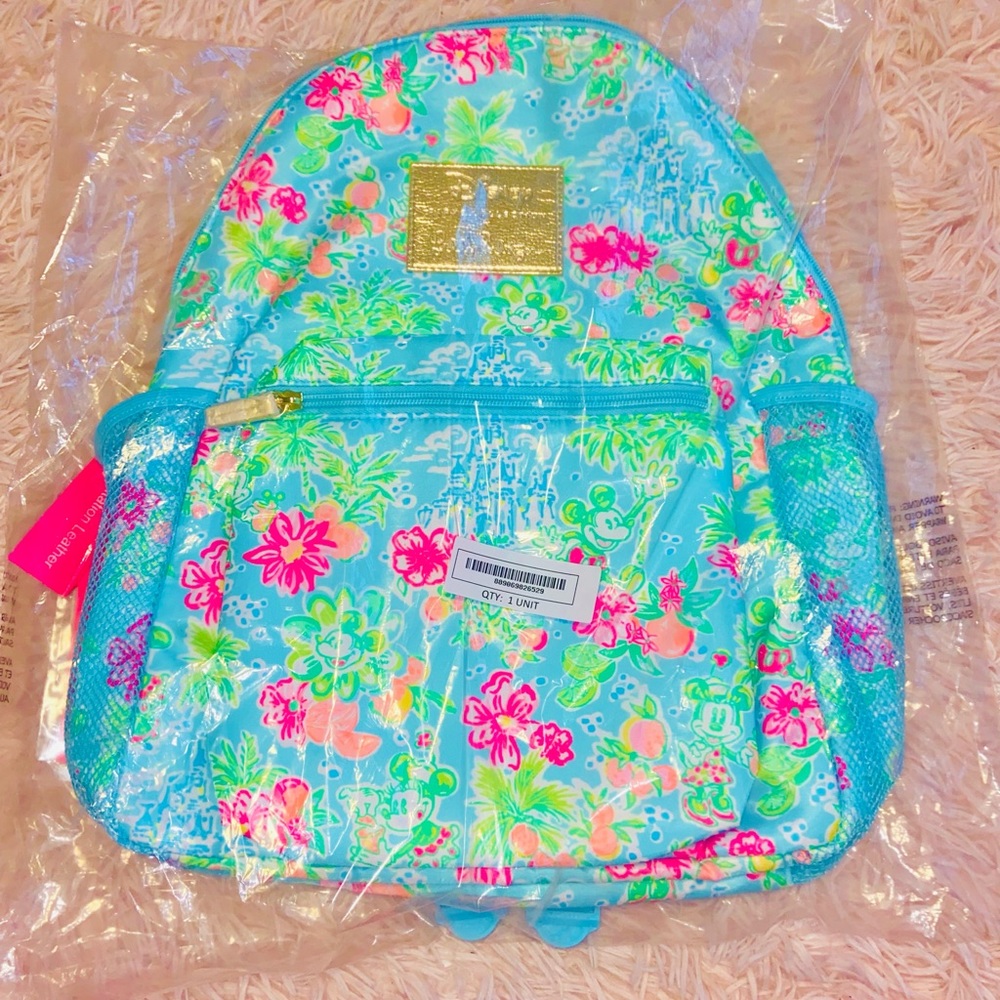 NWT Lilly Pulitzer X Disney Parks -Lilly Loves Disney Backpack - Picture 3 of 8